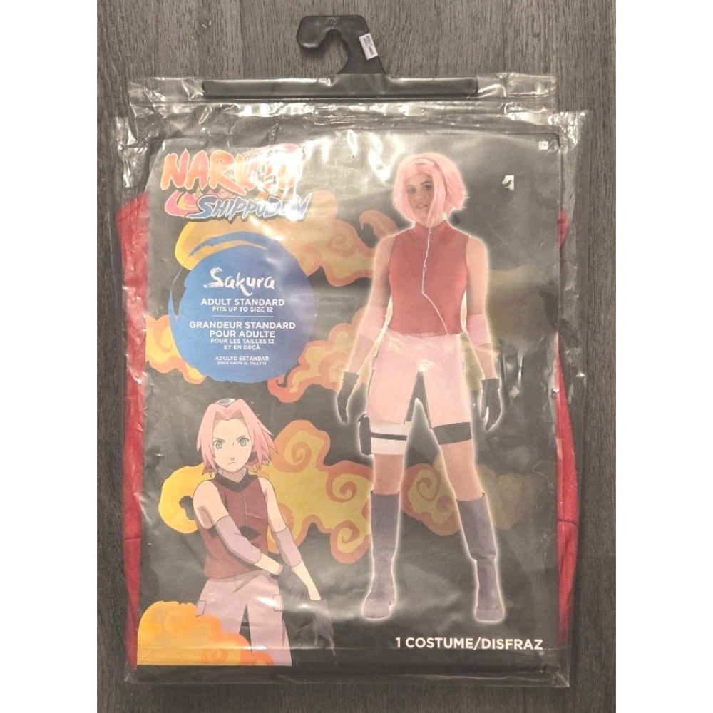 Naruto Shippuden Sakura Haruno Cosplay Costume 7 Piece Set Adult Standard NEW